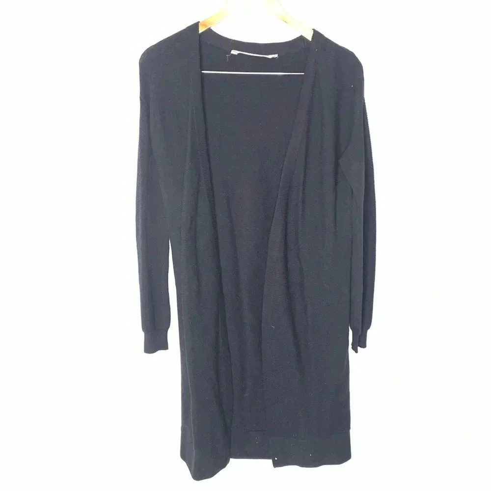 Athleta Black Cardigan long open xxs